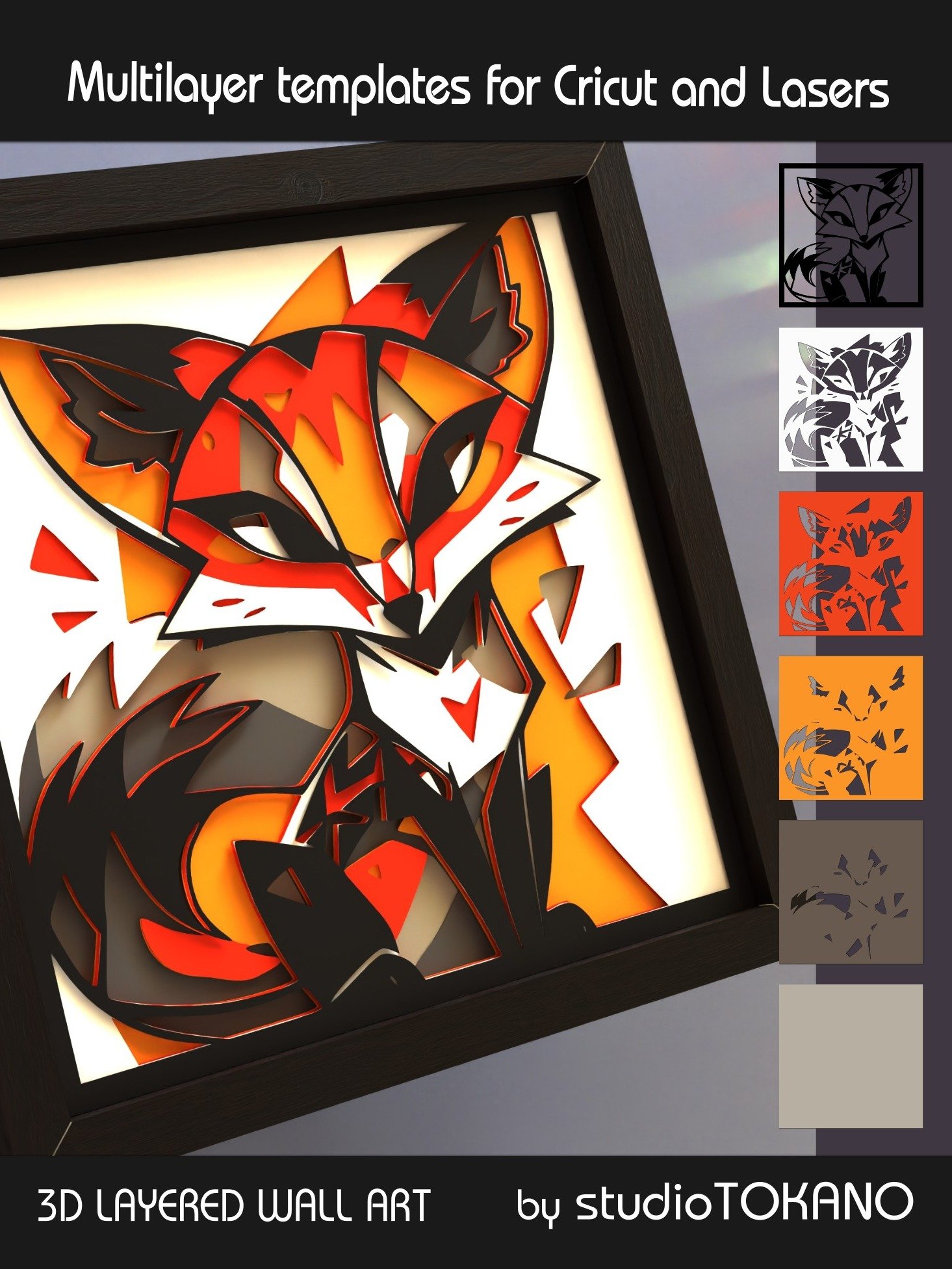 Fox Shadow box SVG product image (7)