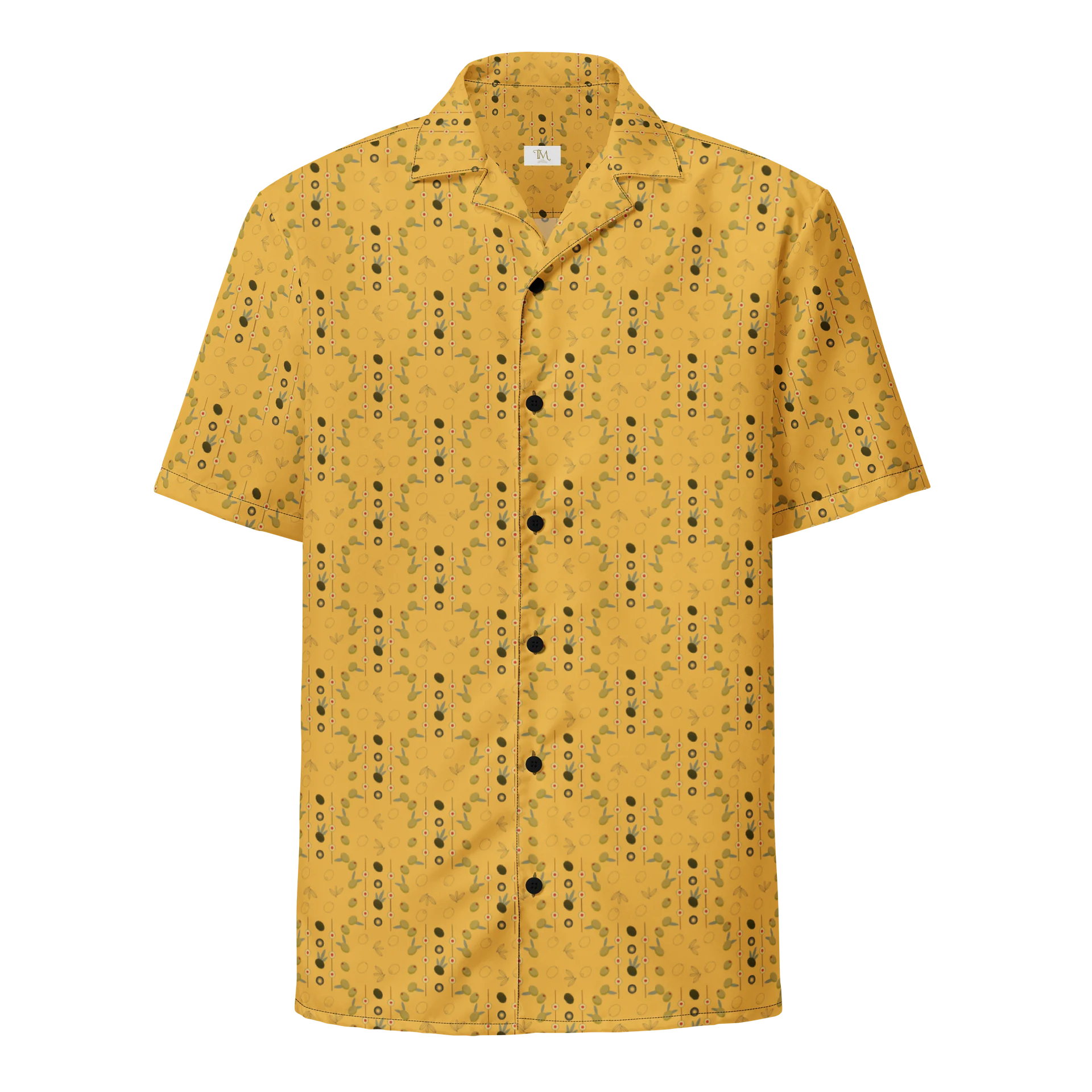 Olive Geometry Hawaiian Shirt Mustard product image (3)