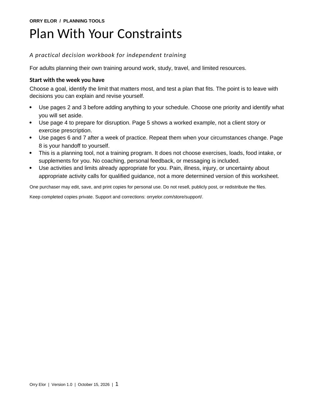 Plan With Your Constraints product image (1)