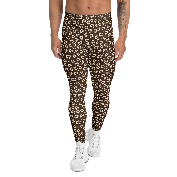 Trendy Leopard Print Athletic Men's Leggings product image (1)