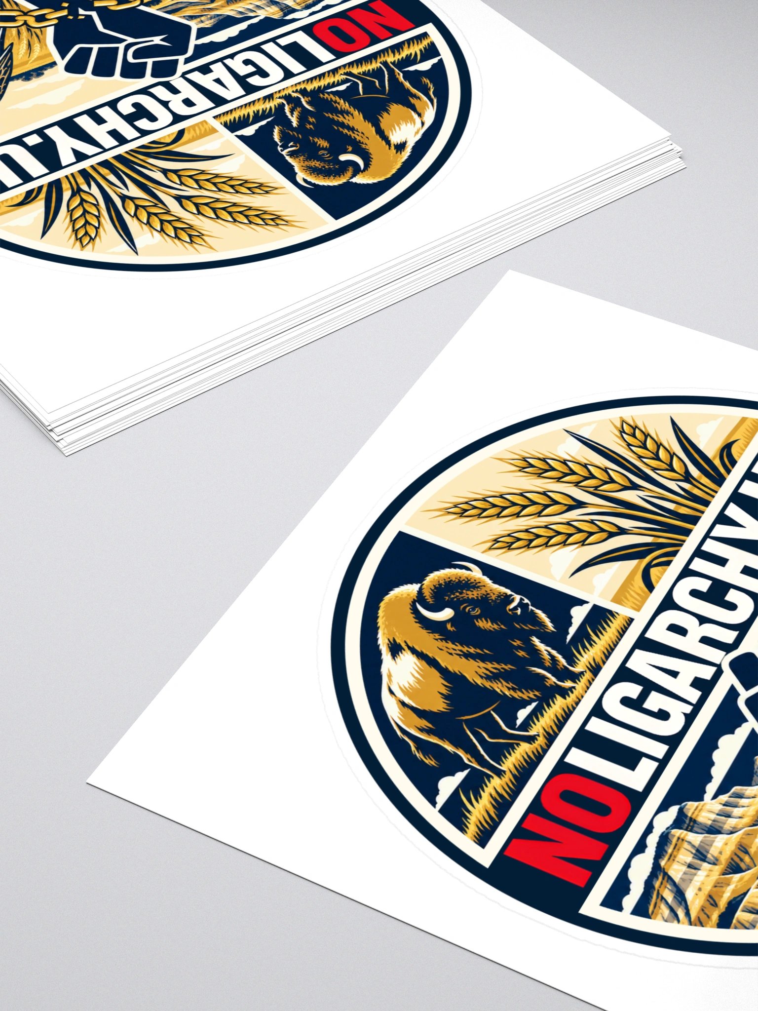 North Dakota NOLIGARCHY.US sticker product image (4)