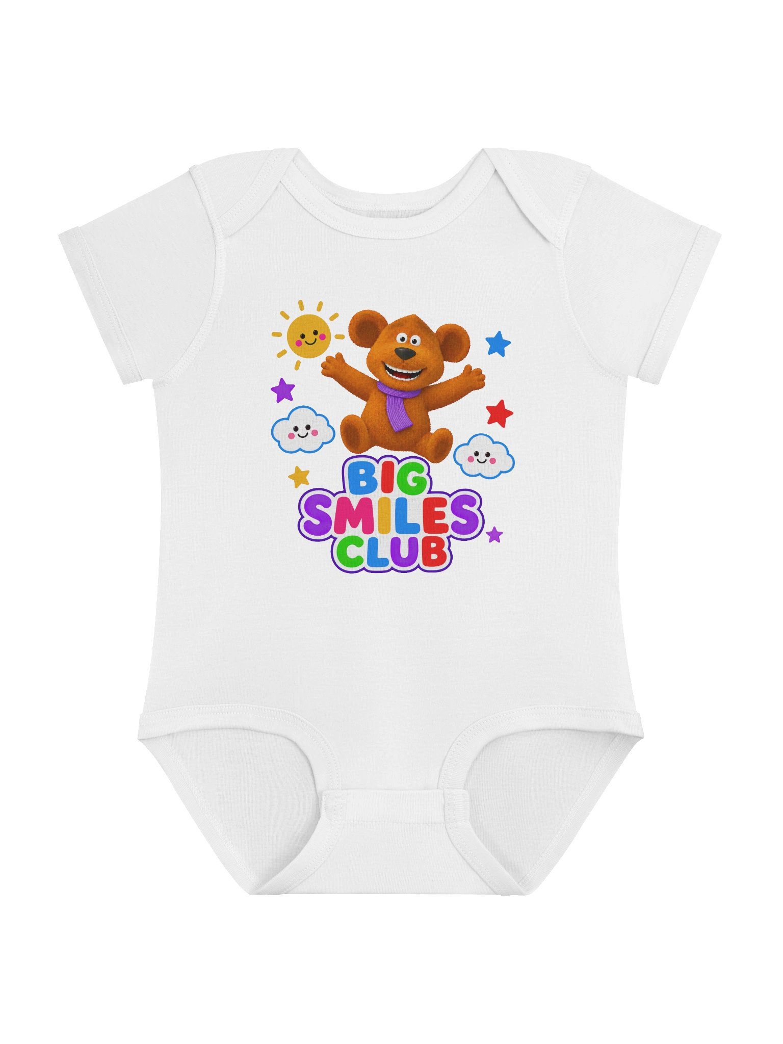 Big Smiles Club Baby Bodysuit — Rabbit Skins product image (1)