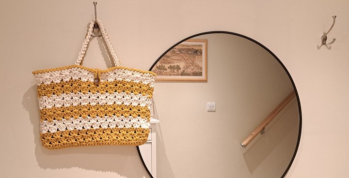 鉤針編織 PDF 圖解 — Aldi Macrame Yarn 多用途手提袋 Crochet Pattern in PDF - Multi-puropse Bag with Aldi Macrame Yarn product image (1)