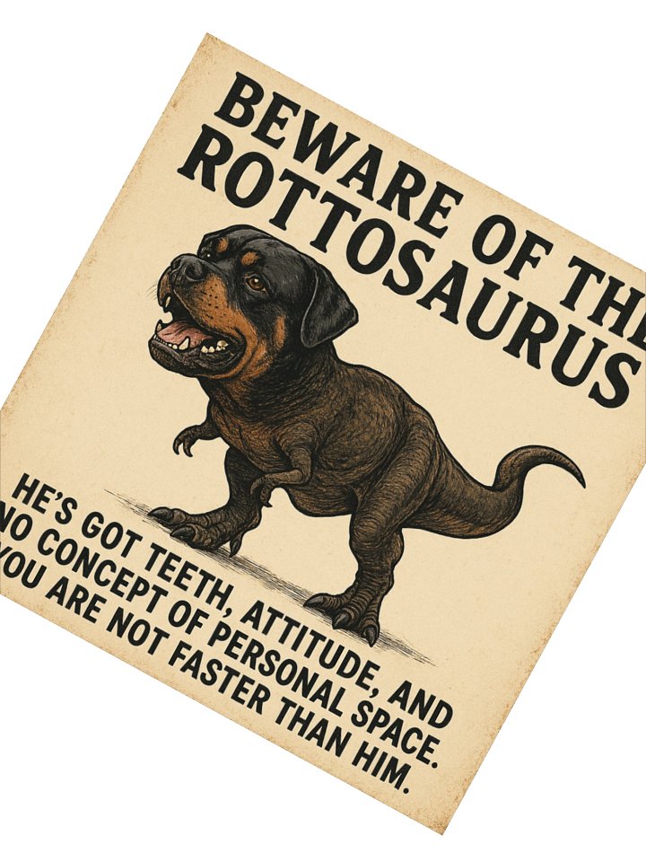 Beware of the Rottosaurus Sticker product image (5)