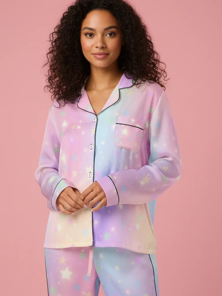 Starry Night Silky Pajama Top product image (1)