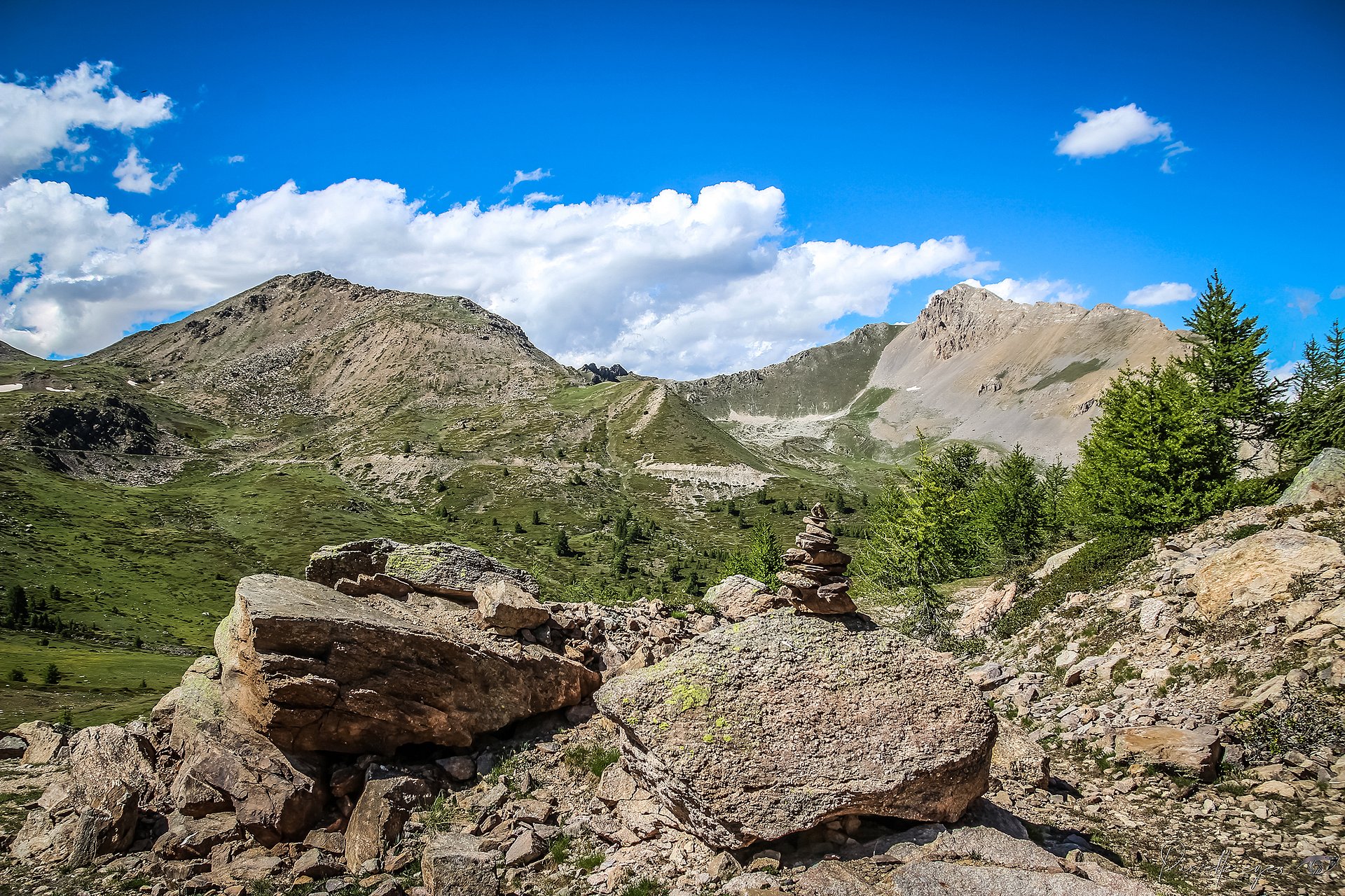 Cairn at Granon Pass, French Alps product image (1)