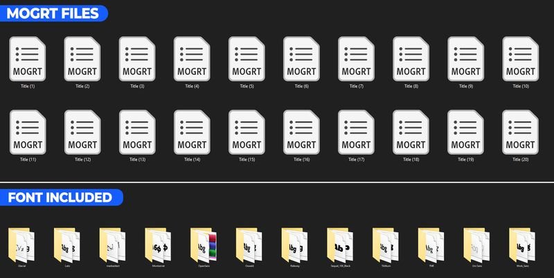 20 Free Motion Titles - Premiere Pro product image (2)