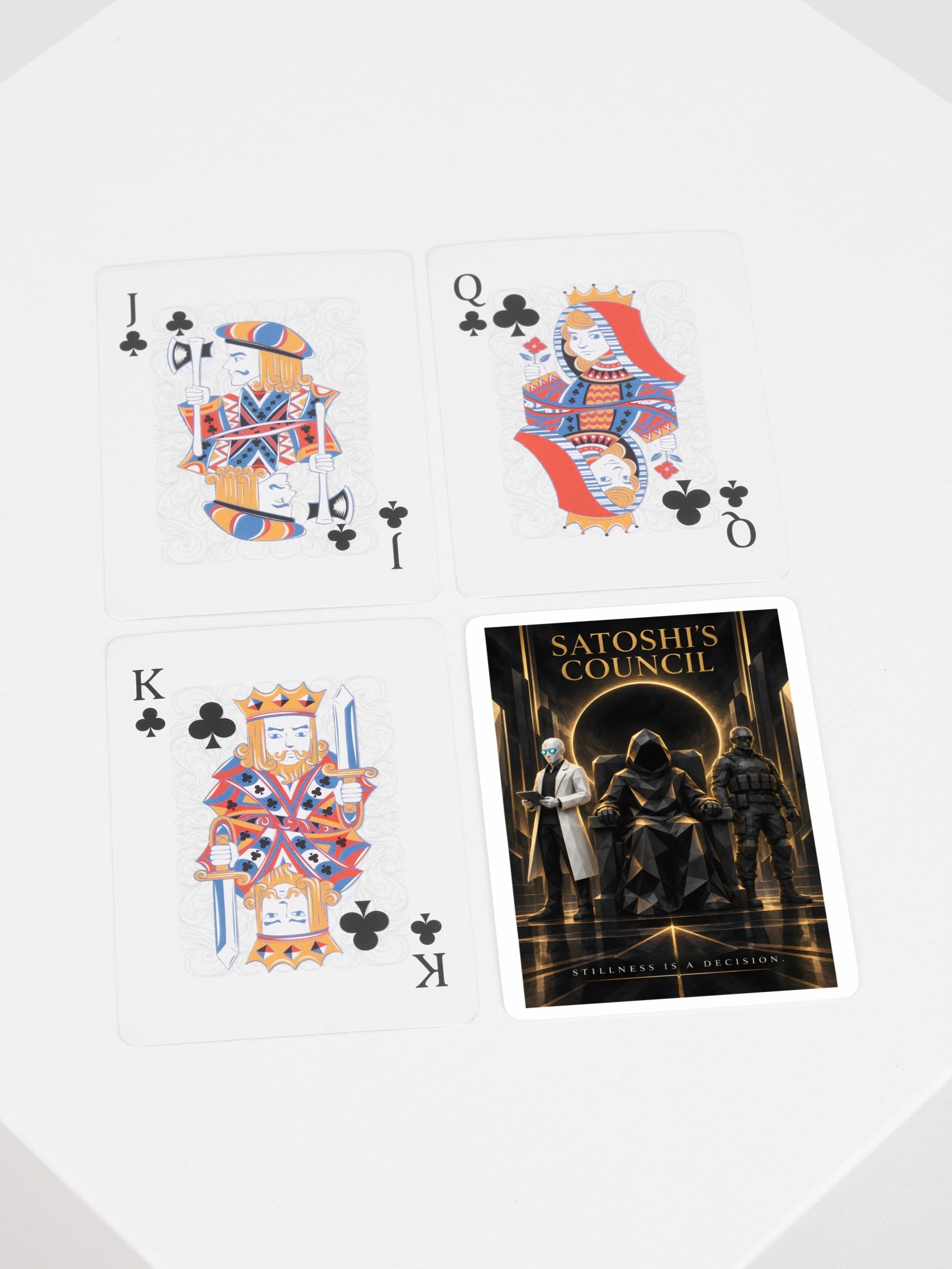 Satoshi’s Council — Stillness Is a Decision Playing Cards product image (3)