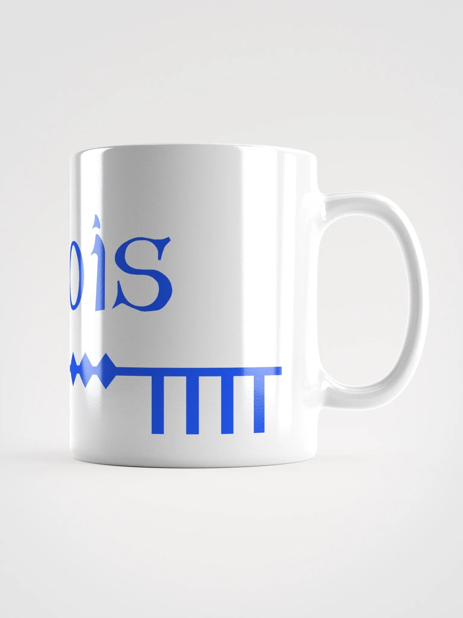 Laois Scholastic style Ogham White Glossy Mug product image (2)