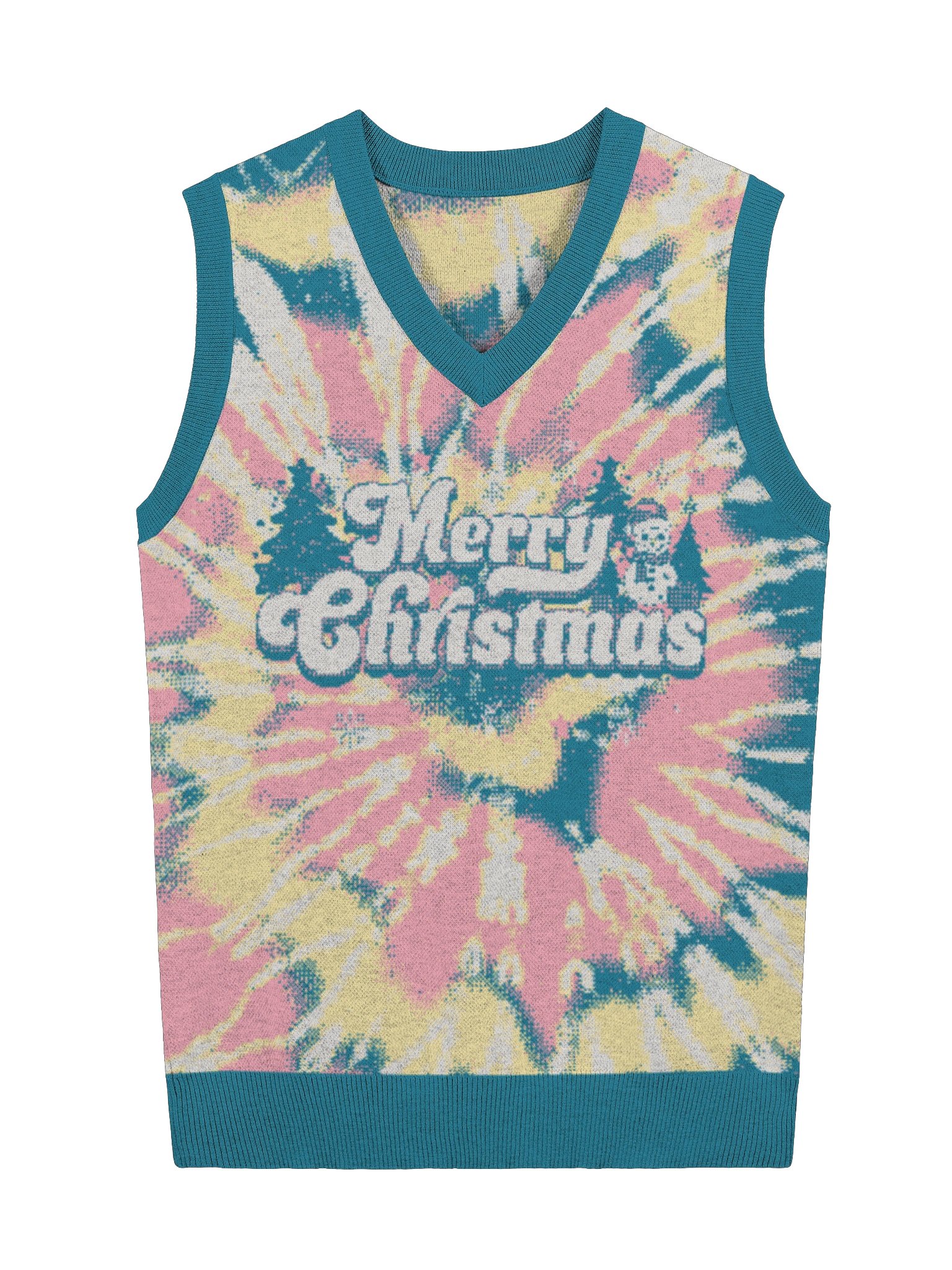 Festive Knitted V-Neck Vest for a Cozy Christmas Celebration product image (1)