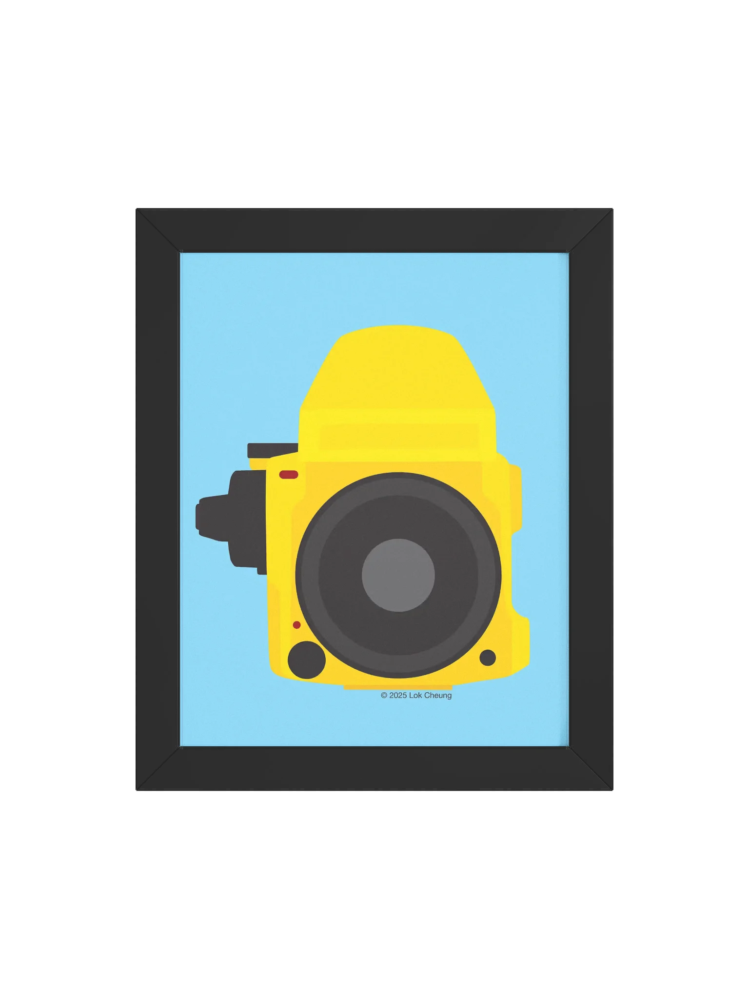 M 645 Yellow on Blue - Framed Poster product image (4)