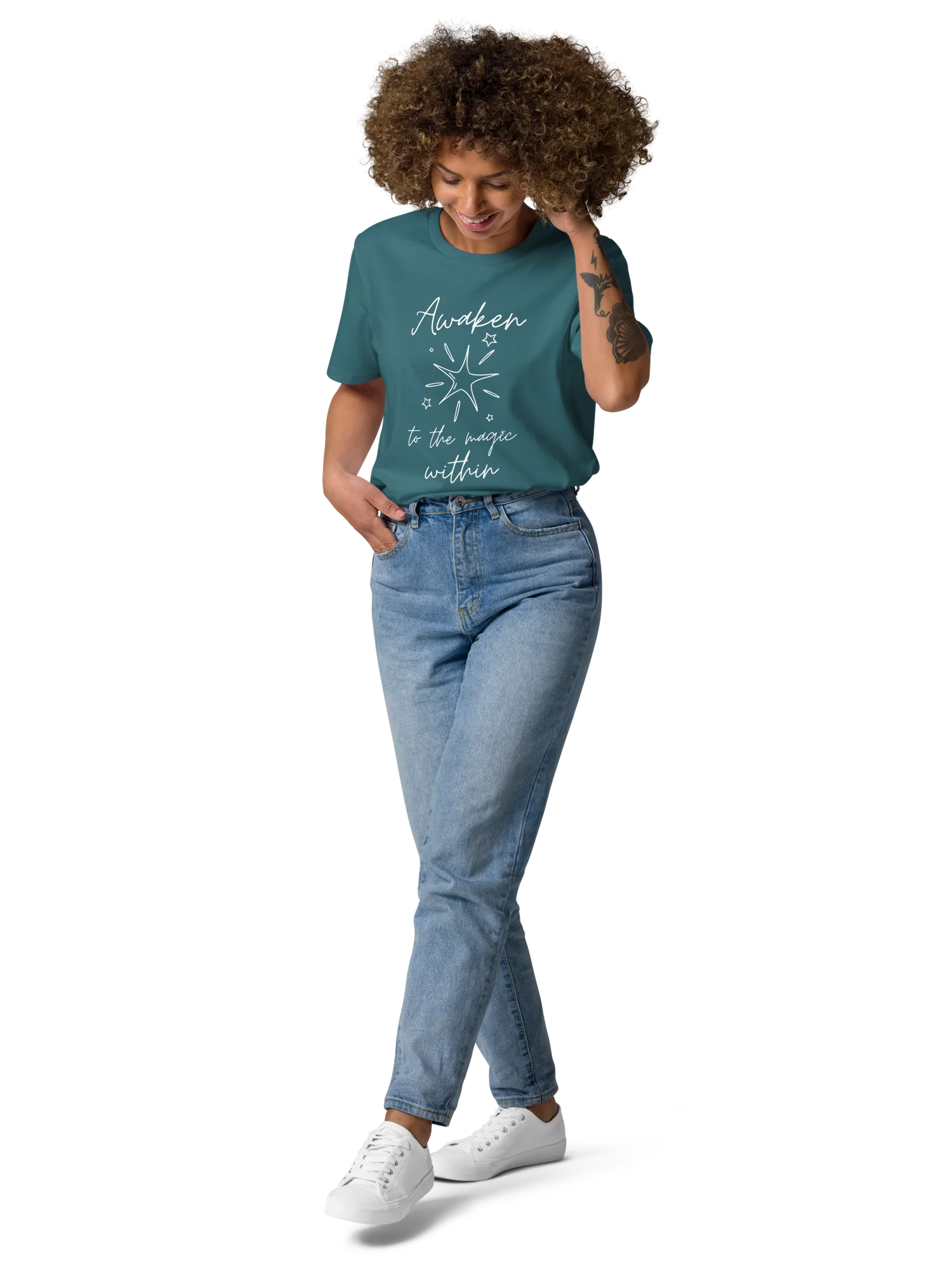 Awaken to the Magic Within: Organic Tee white lettering product image (2)
