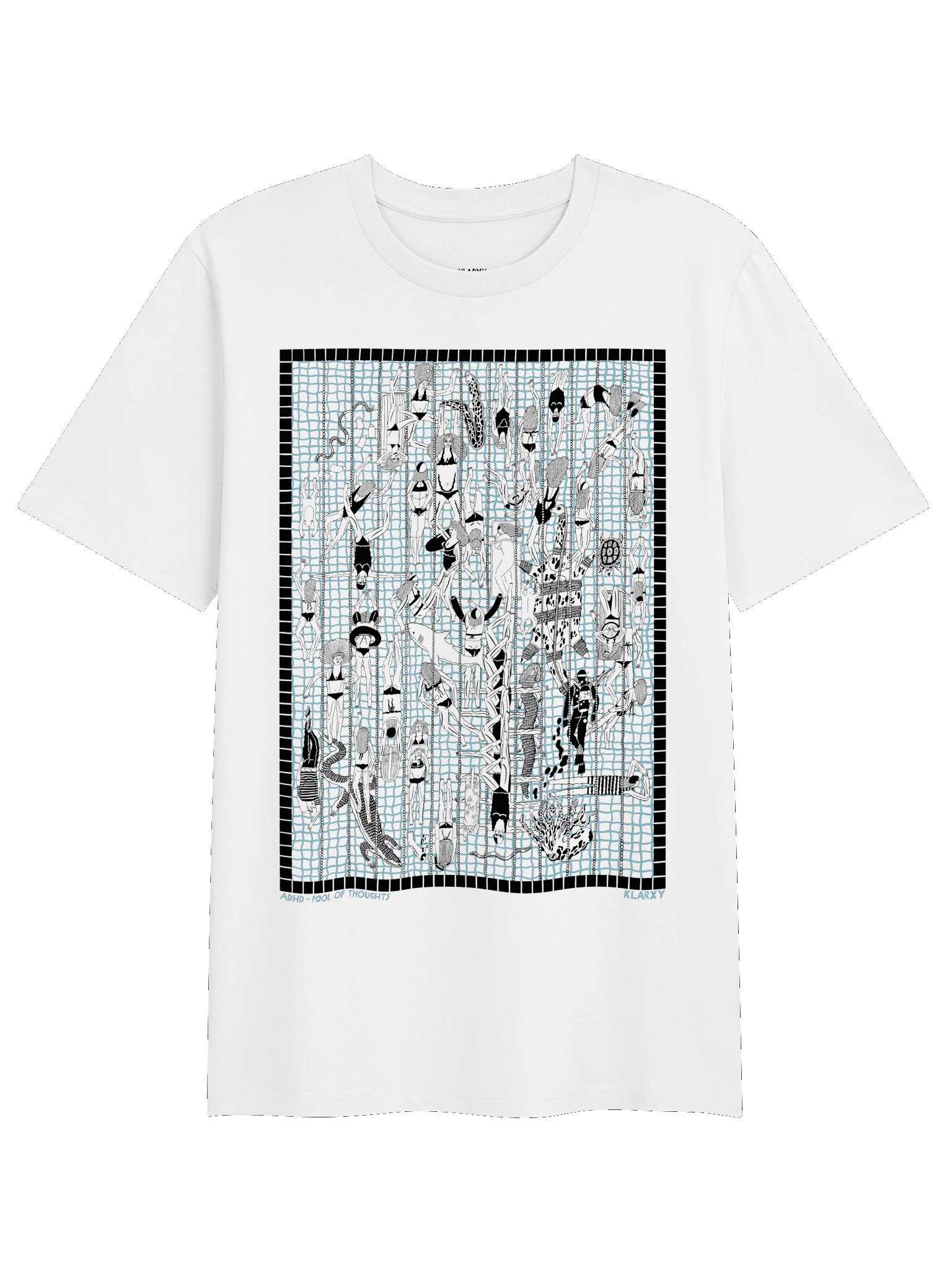 THE POOL unisex organic ribbed neck T-shirt product image (1)