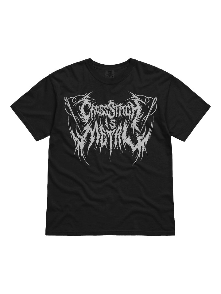 Cross Stitch is Metal T-Shirt (White) product image (1)