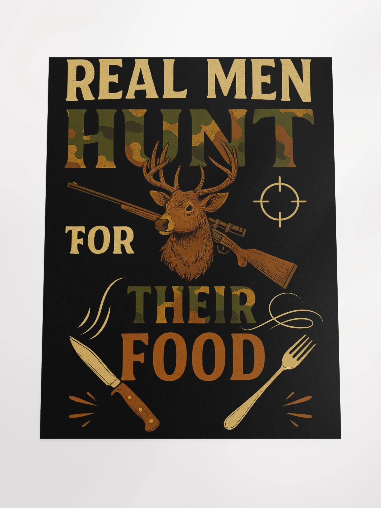 Rustic Hunting Poster – Real Men Hunt for Their Food product image (8)