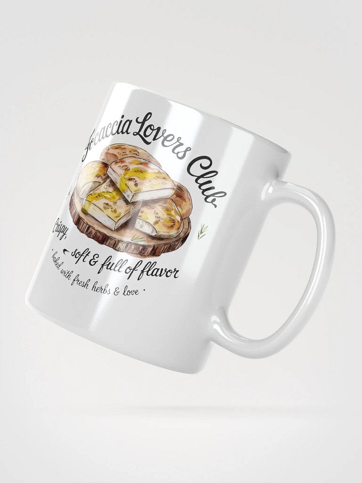 Focaccia Lovers Club White Glossy Mug product image (6)
