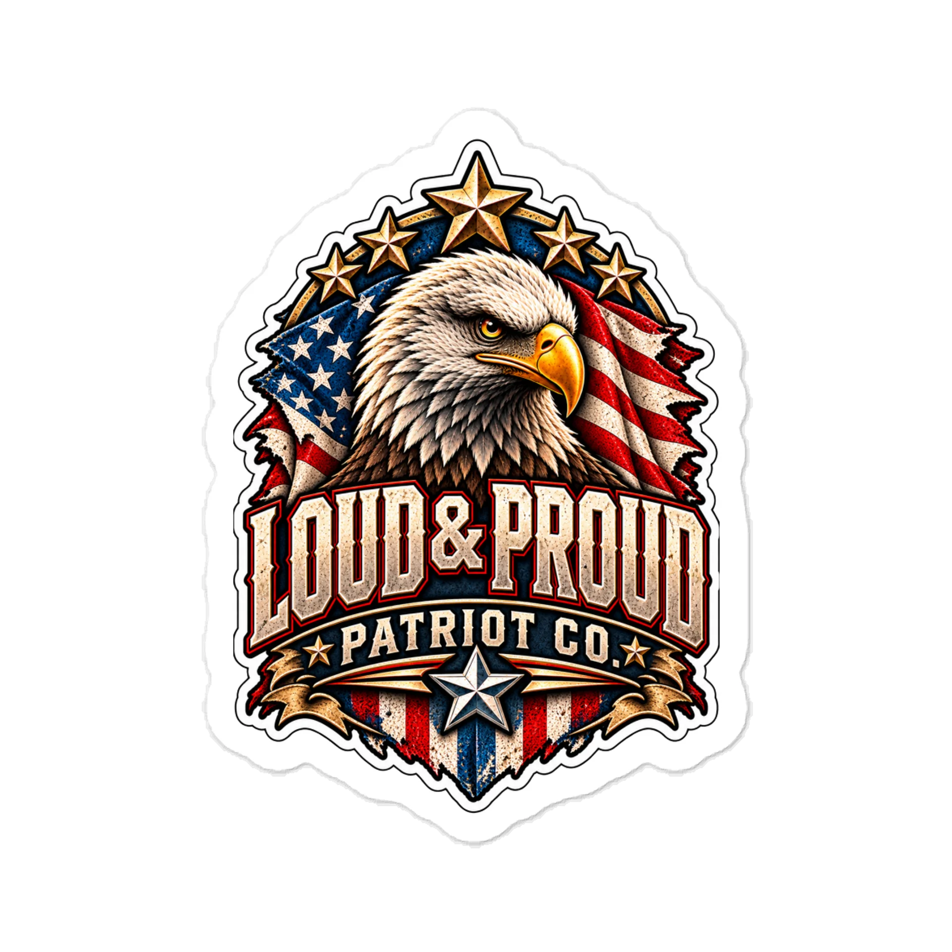 American Grit – Loud & Proud Patriotic Eagle Vinyl Decal product image (1)
