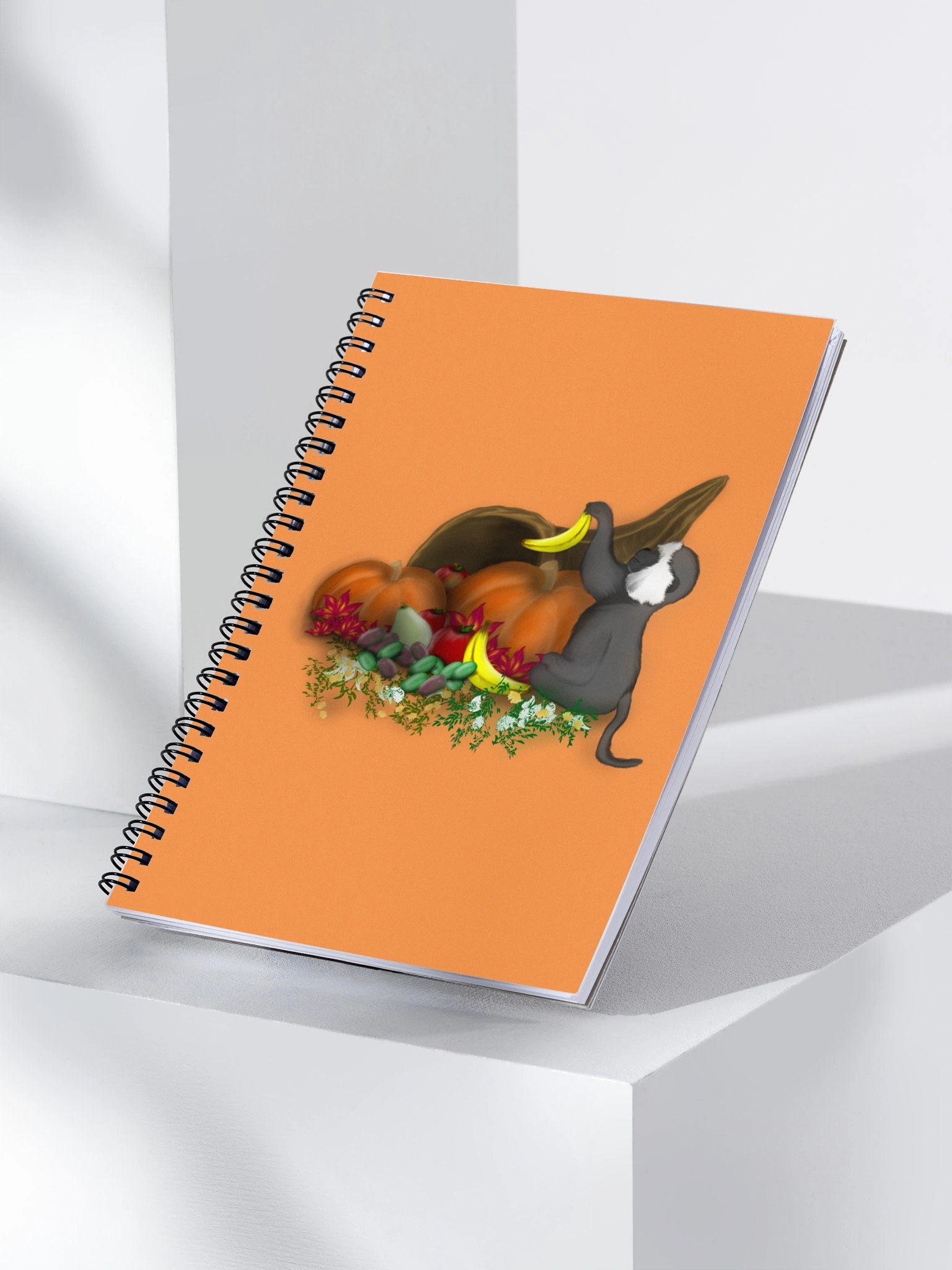 "Monkey and Cornucopia" Spiral Notebook product image (3)
