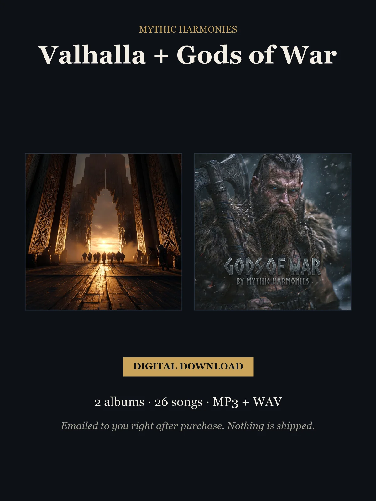 Echoes of Valhalla + Gods of War — 2 Digital Albums (MP3 + WAV) product image (1)
