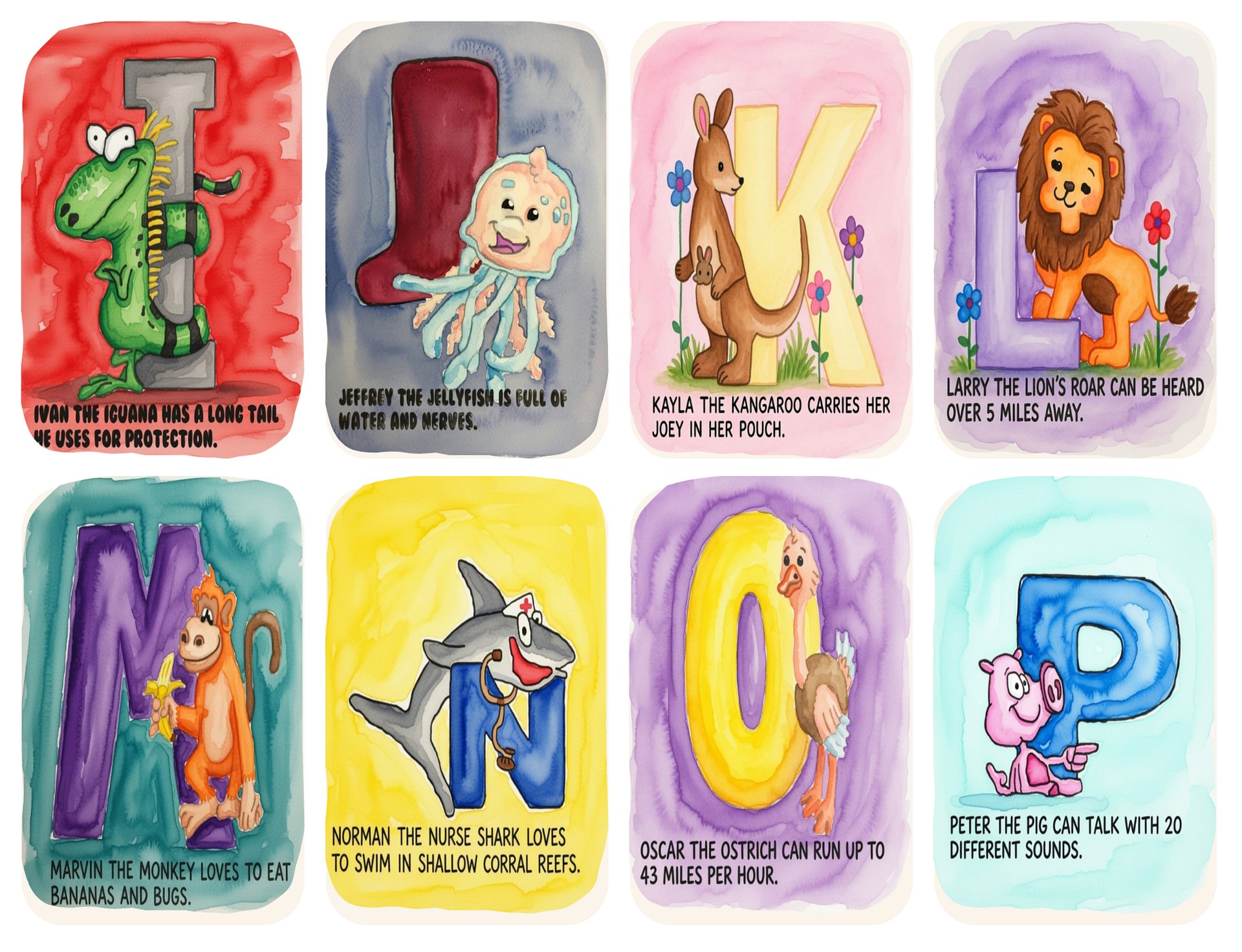 Fun Learning Animal ABCs – A to Z Flash Cards for Kids Ages 3–8 product image (4)