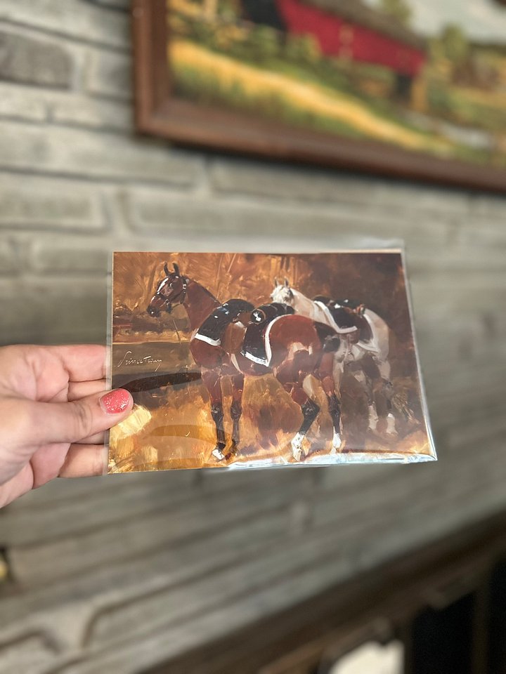 Rene Pierre Charles Princeteau "Horses" Vintage Equestrian Giclee Fine Art Print | 5x7 | The Ribbon Room product image (1)