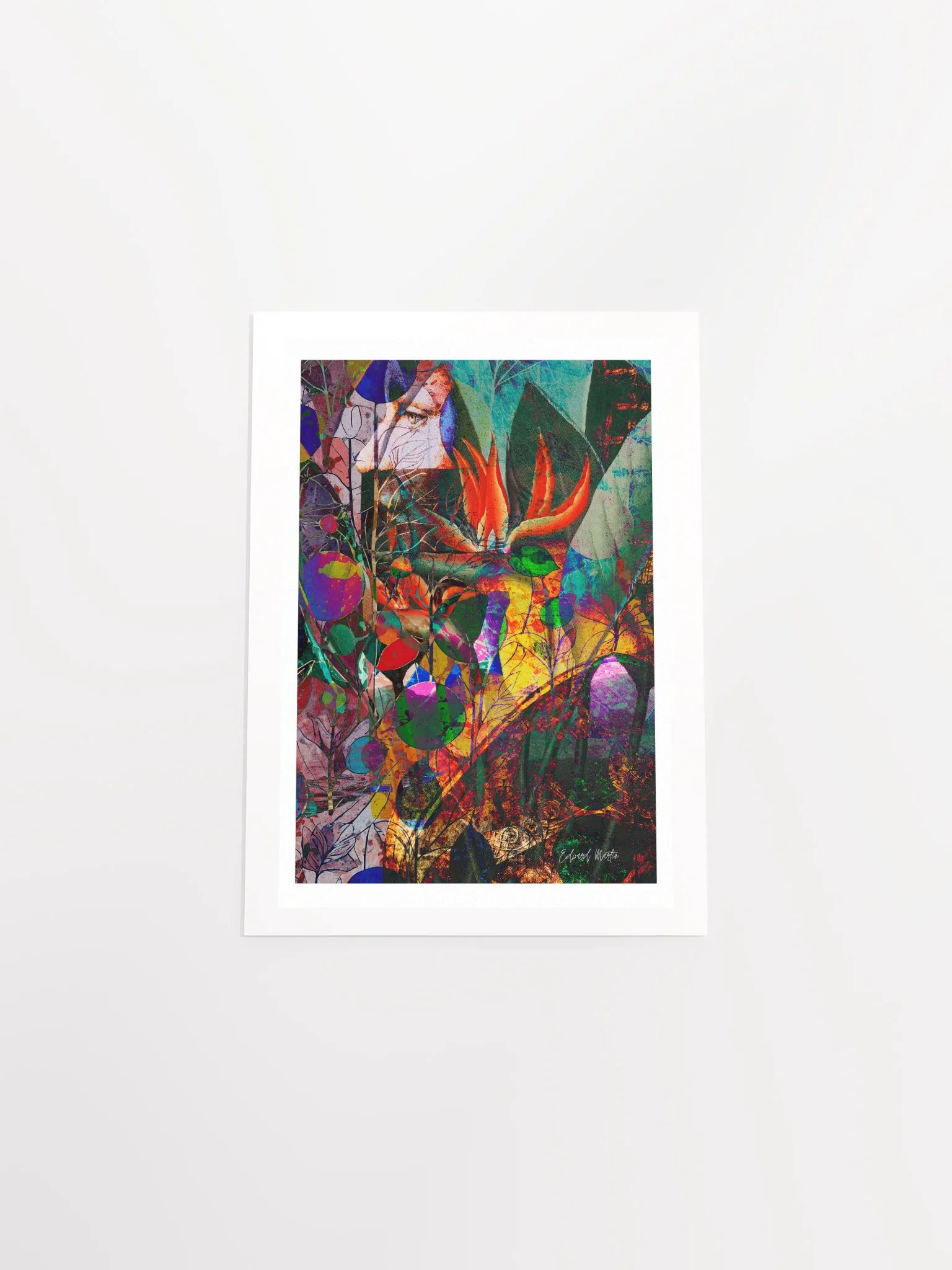 'In the Garden of Wonders' by Edward Martin: Mixed Media Collage Print product image (5)