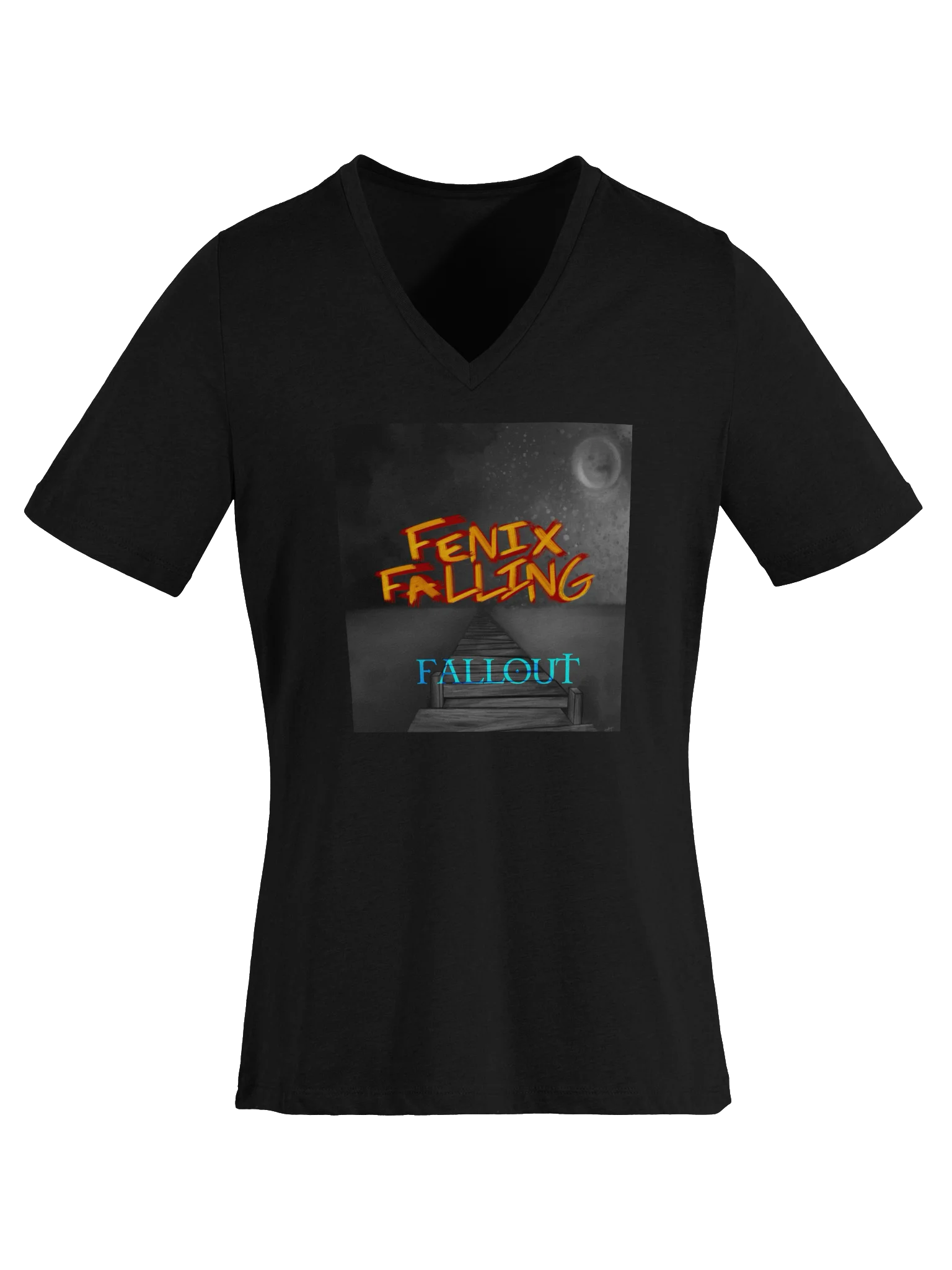 Fenix Falling 'Fallout' Moonlit Dock Women's V-Neck Tee product image (11)