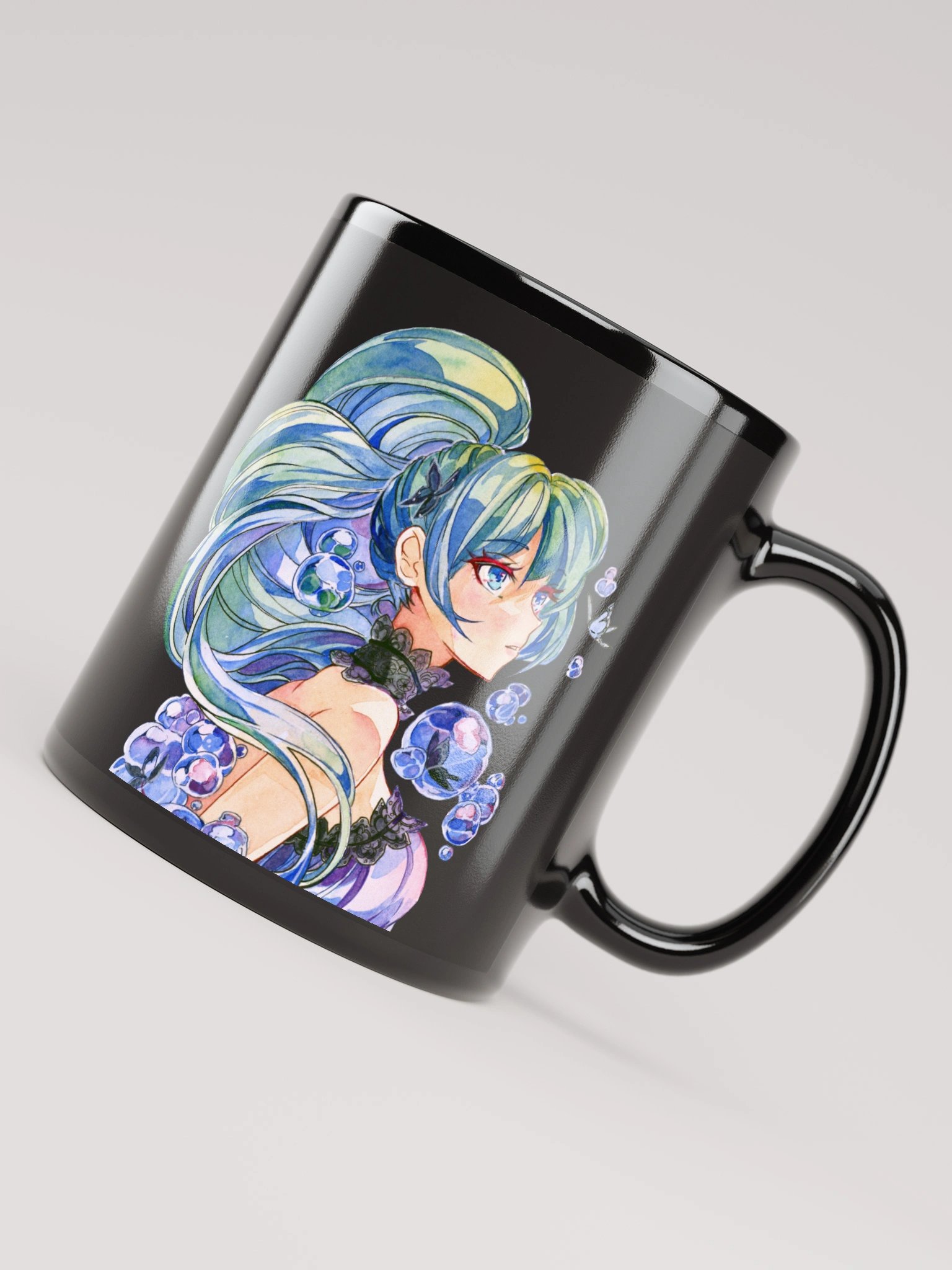 Bubble up from Dream Black Glossy Mug product image (4)