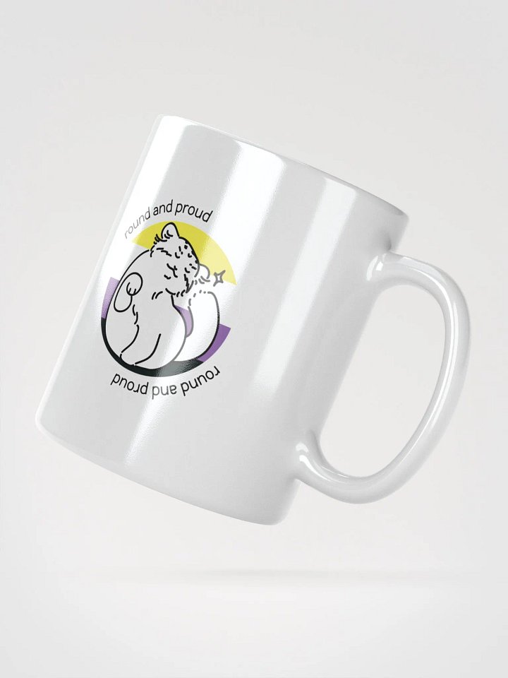 Round and Proud Manul Nonbinary Version - White Mug product image (4)