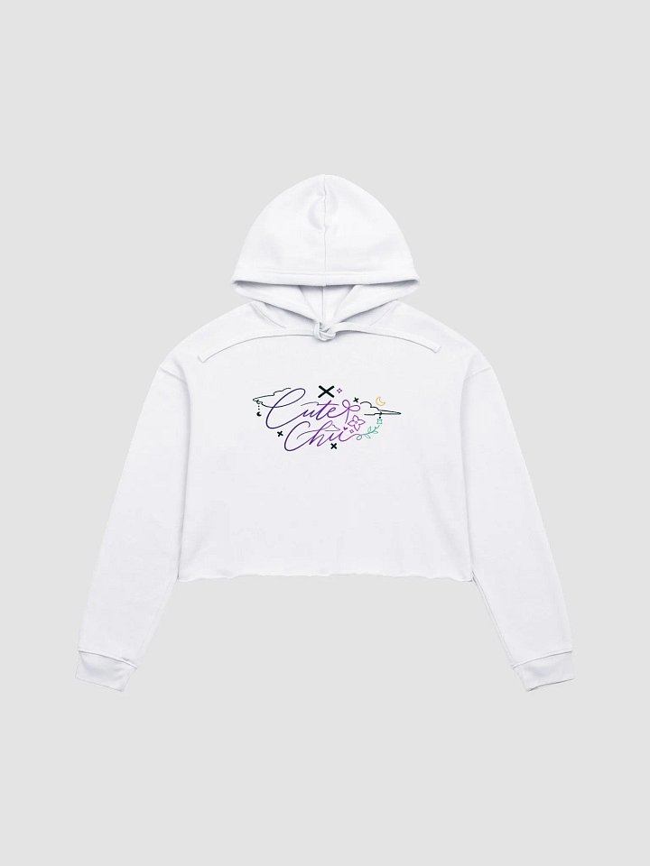 xCuteChii White Crop Top Women Hoodie product image (1)