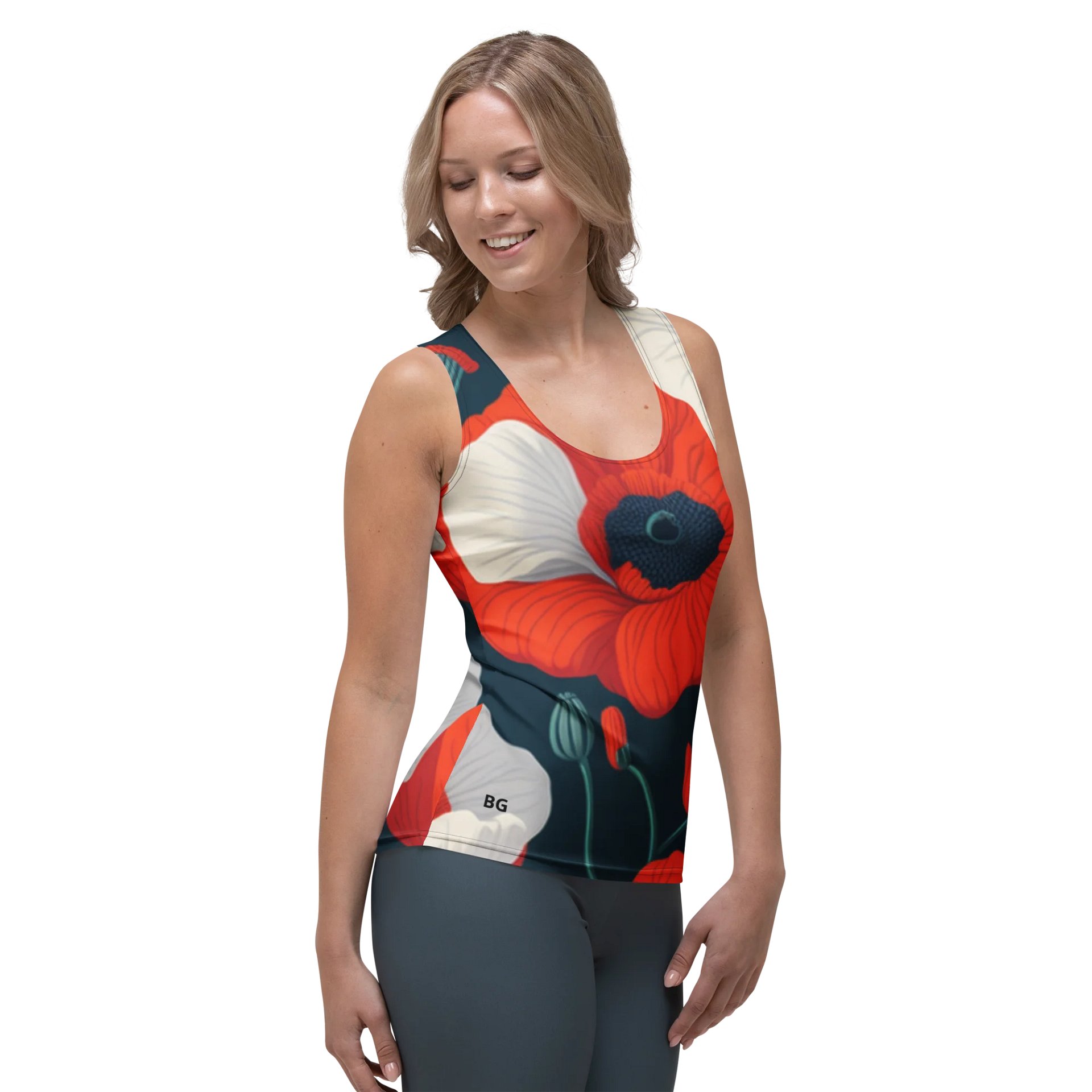 Barry Grady 'Poppies' All-Over Print Women's Tank Top product image (4)
