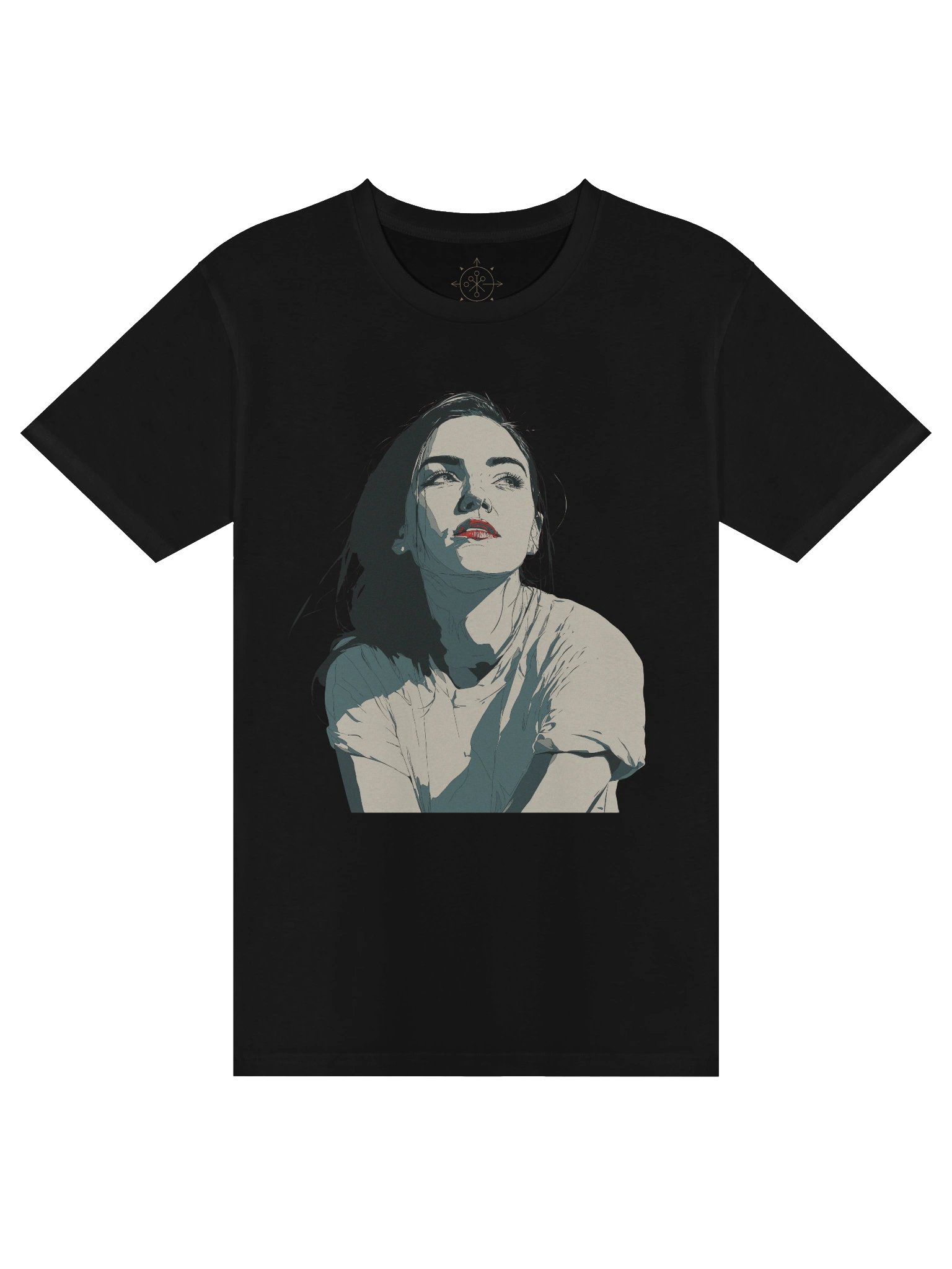 Starlit Gaze – Minimalist Portrait Tee product image (13)