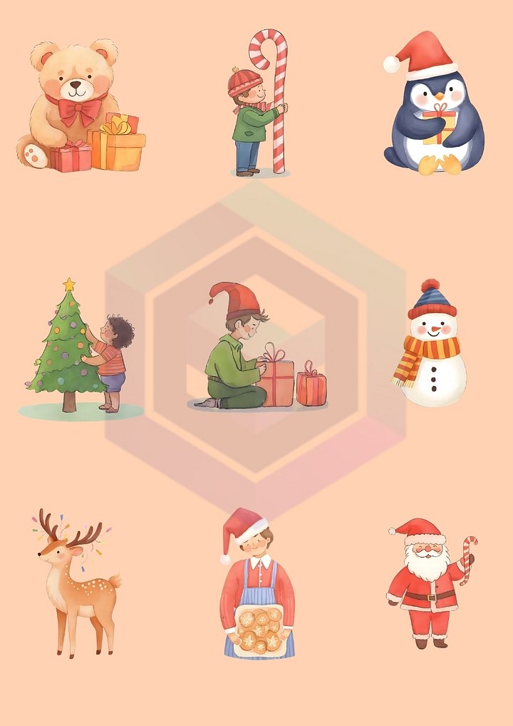 15 CHRISTMAS WATERCOLOR CLIPARTS BUNDLE FOR FESTIVE AND ELEGANT DESIGNS (PNG BUNDLE) product image (2)