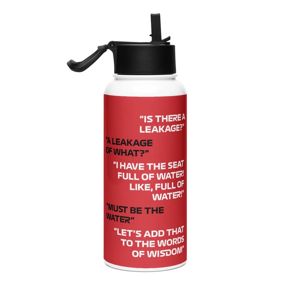 "Words of Wisdom" Water Bottle - Red product image (1)