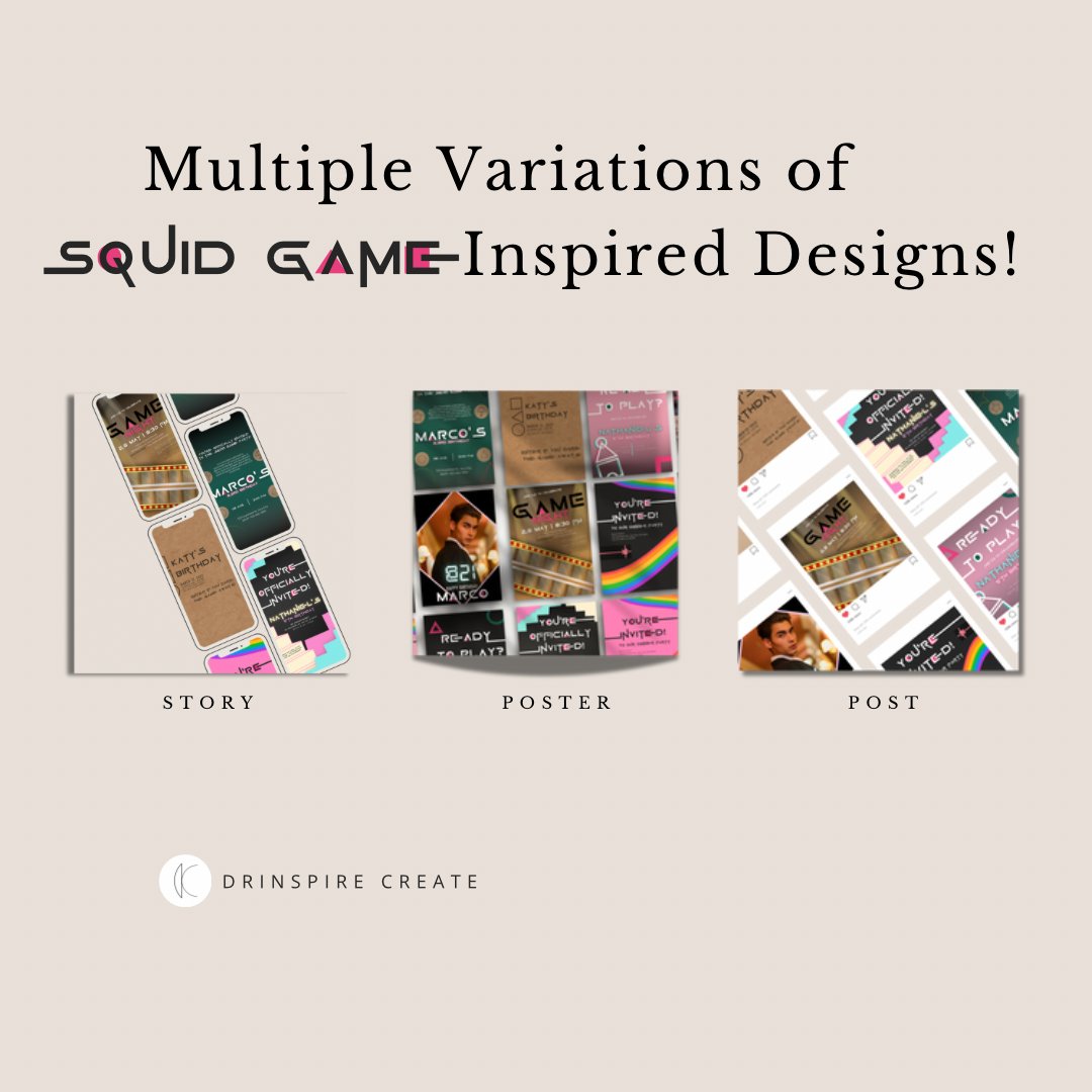SAVE 20%! Squid Game-Inspired Party Games Template Pack: 30+ Editable ...