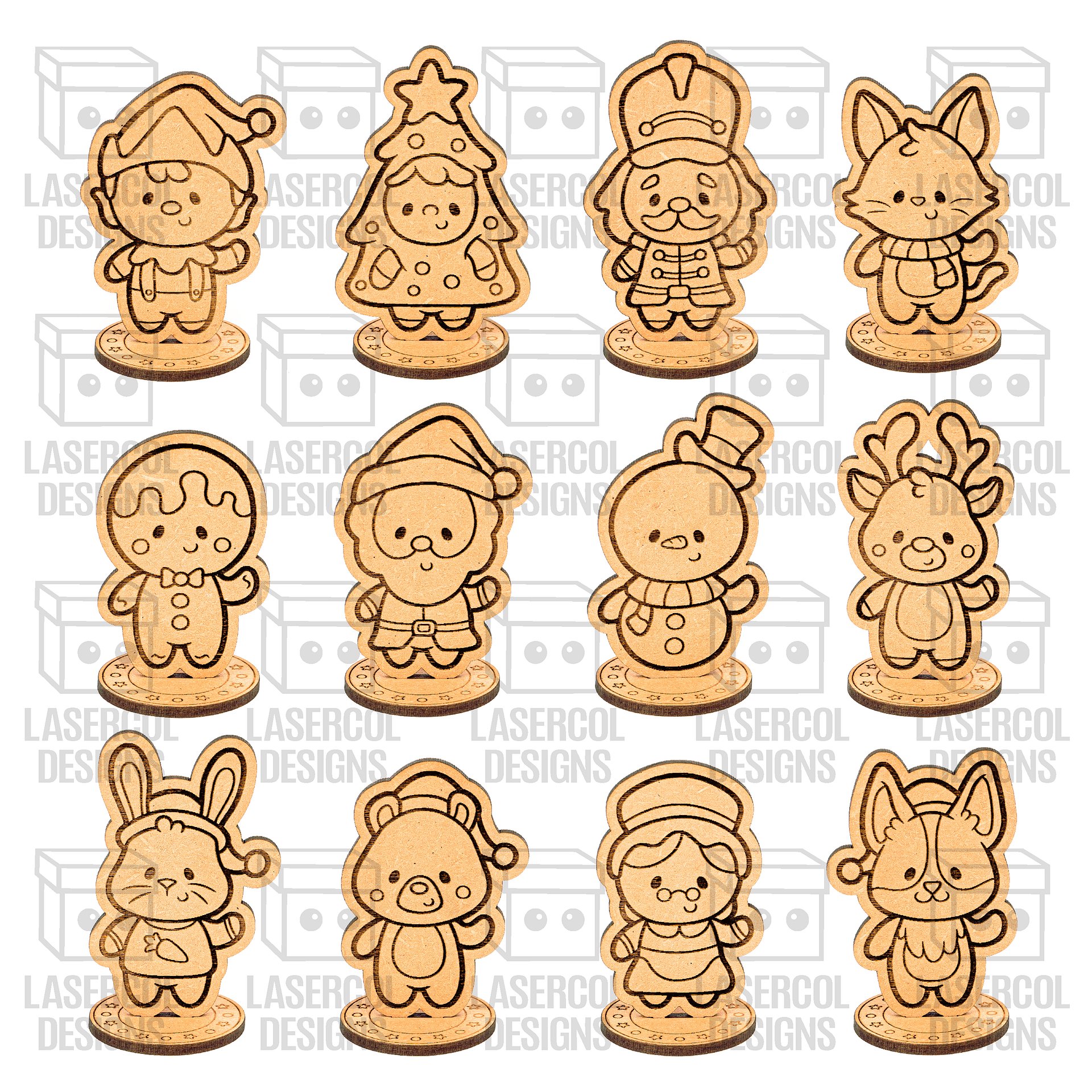 Christmas Characters Box - Laser Cut Files product image (6)