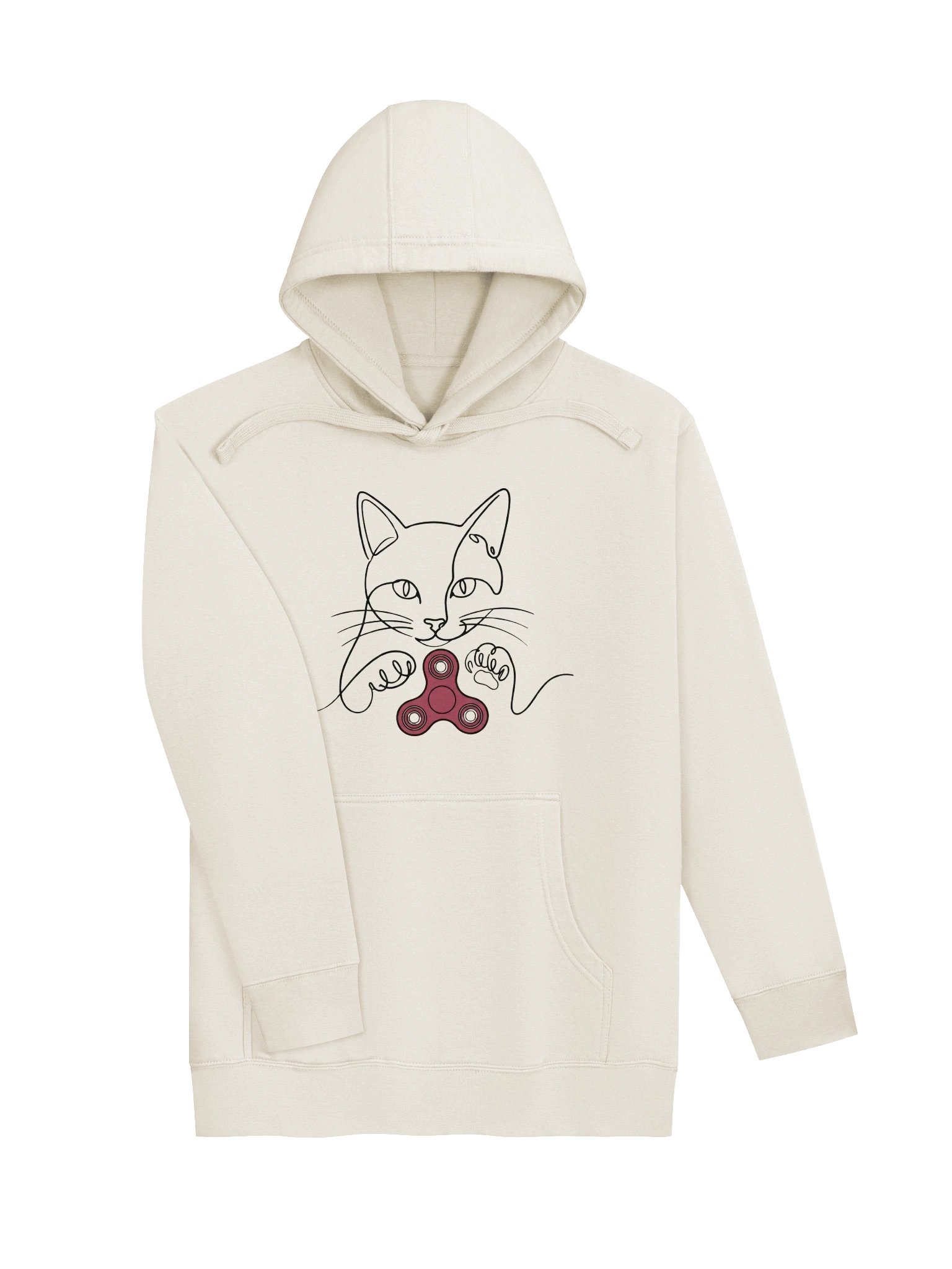 "Modern One-Line" Spinner Cat Hoodie product image (3)