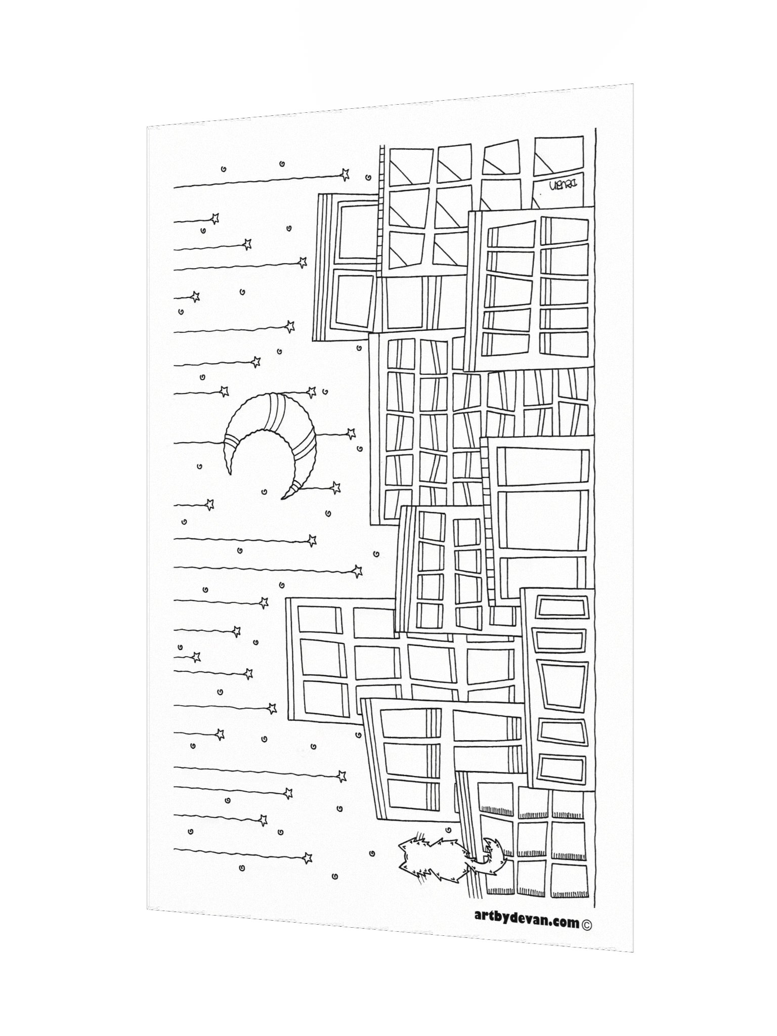 Color Your Own Art: Wonky City product image (3)