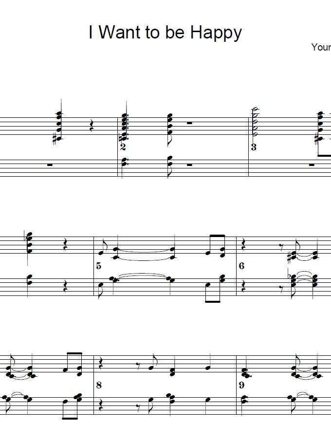 I Want to be Happy - Piano sheet music product image (1)