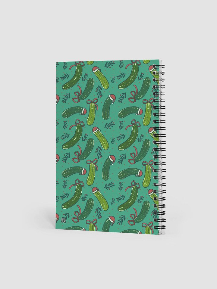 Christmas Pickles Patterned Notebook, Dark Green product image (2)