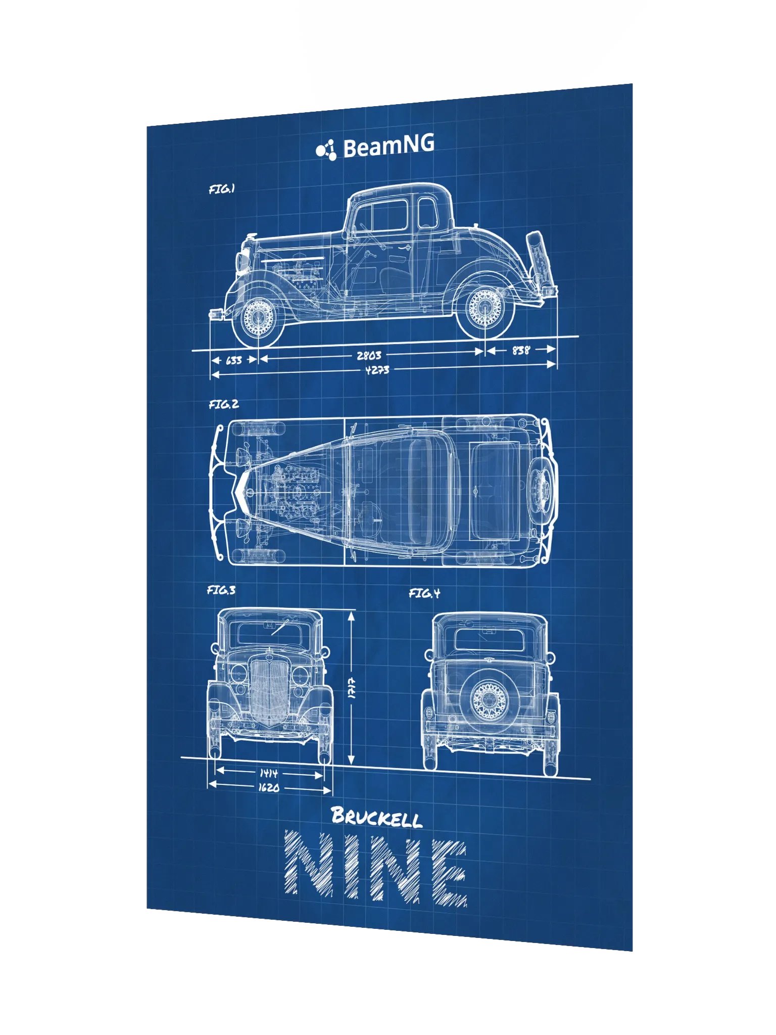 Bruckell Nine Blueprint Poster product image (3)