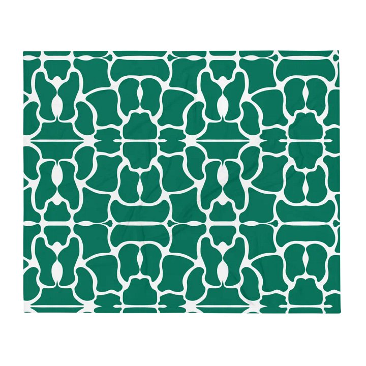 Green Brick Mosaic Throw Blanket product image (2)