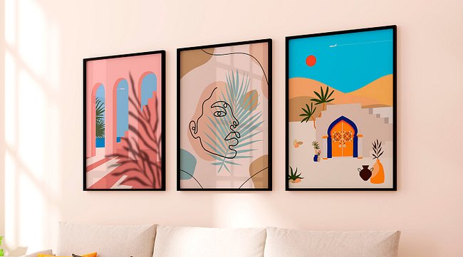 Boho travel art