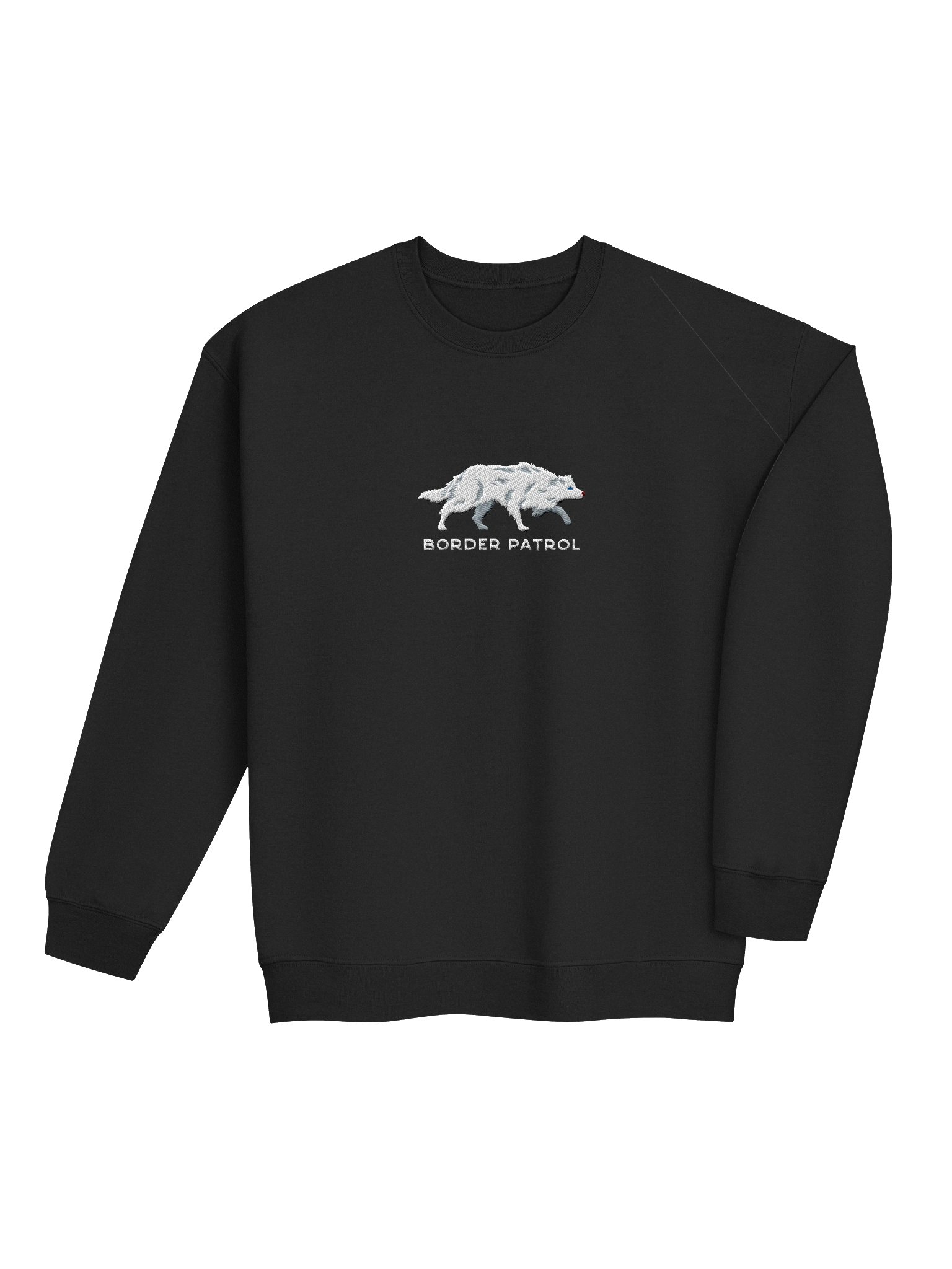 Border Patrol Sweatshirt (Embroidered) of a Border Collie(White/Double Merle) product image (7)