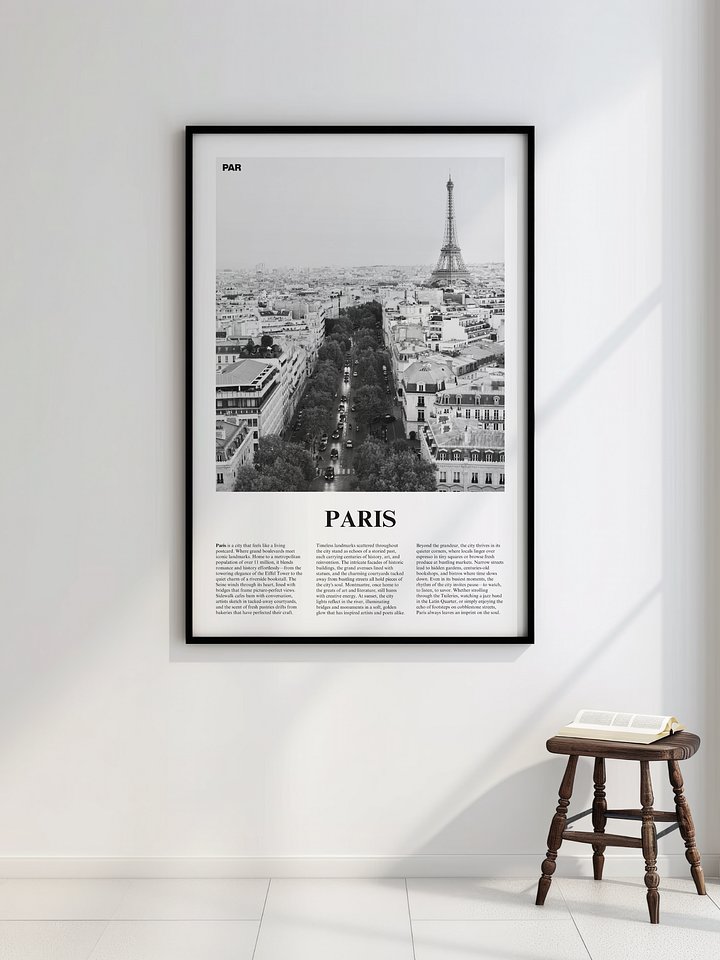 Paris 02 Newspaper Poster | Framed product image (2)
