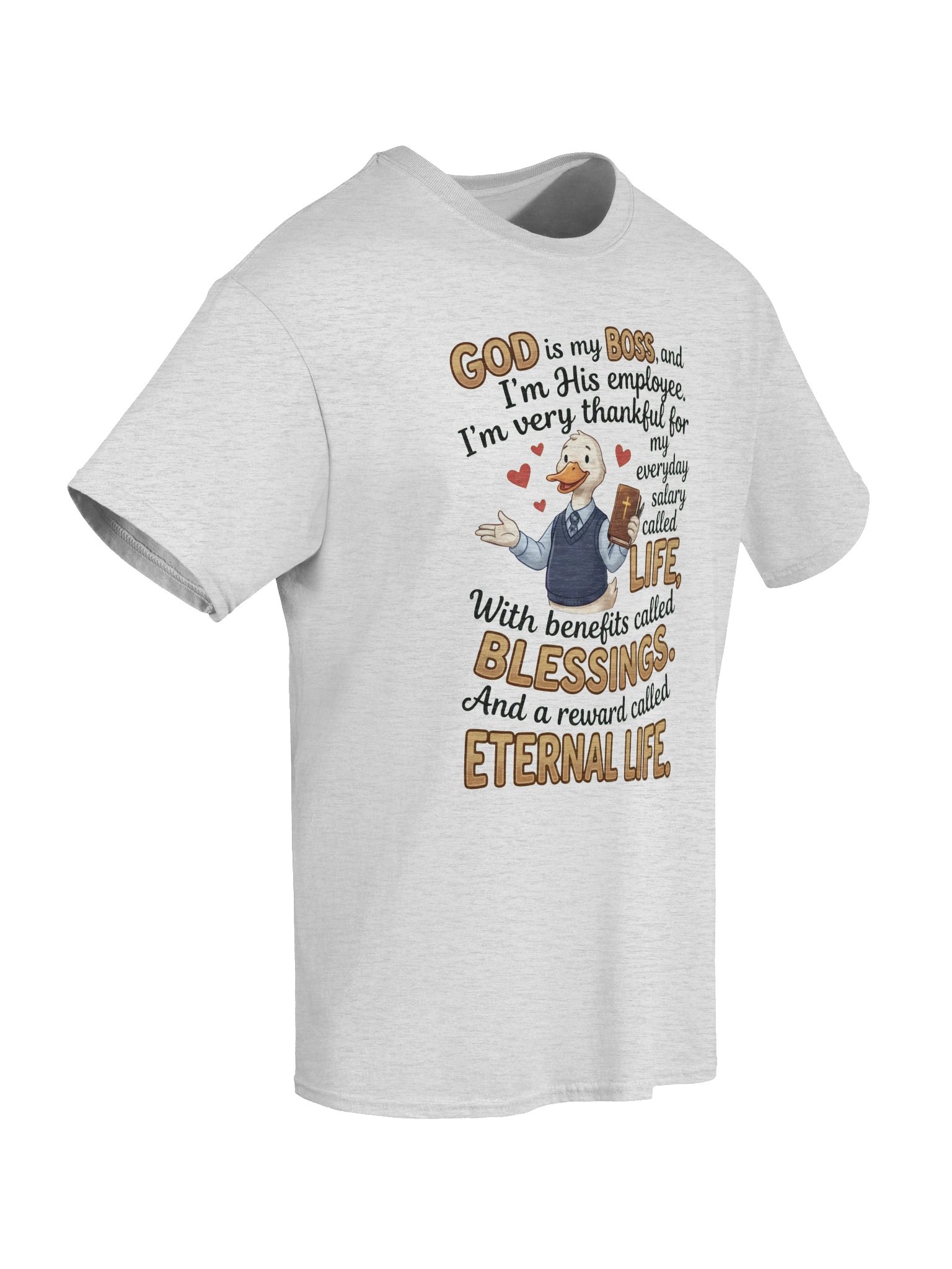 God Is My Boss Christian Duck T-Shirt - Faith & Blessings Unisex Tee product image (6)