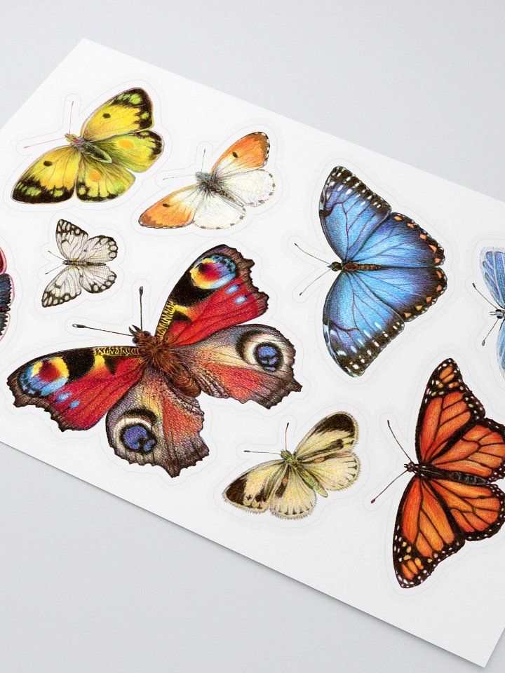 Butterflies illustration sticker sheet product image (2)