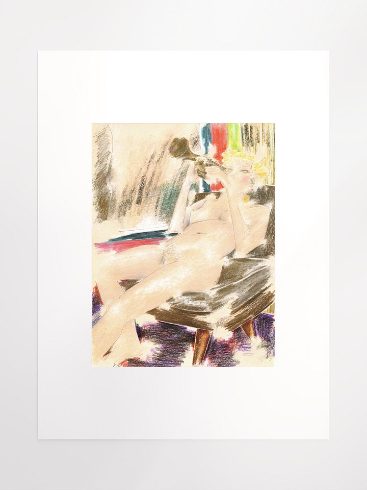 Woman Playing a Trumpet 1985 print product image (2)