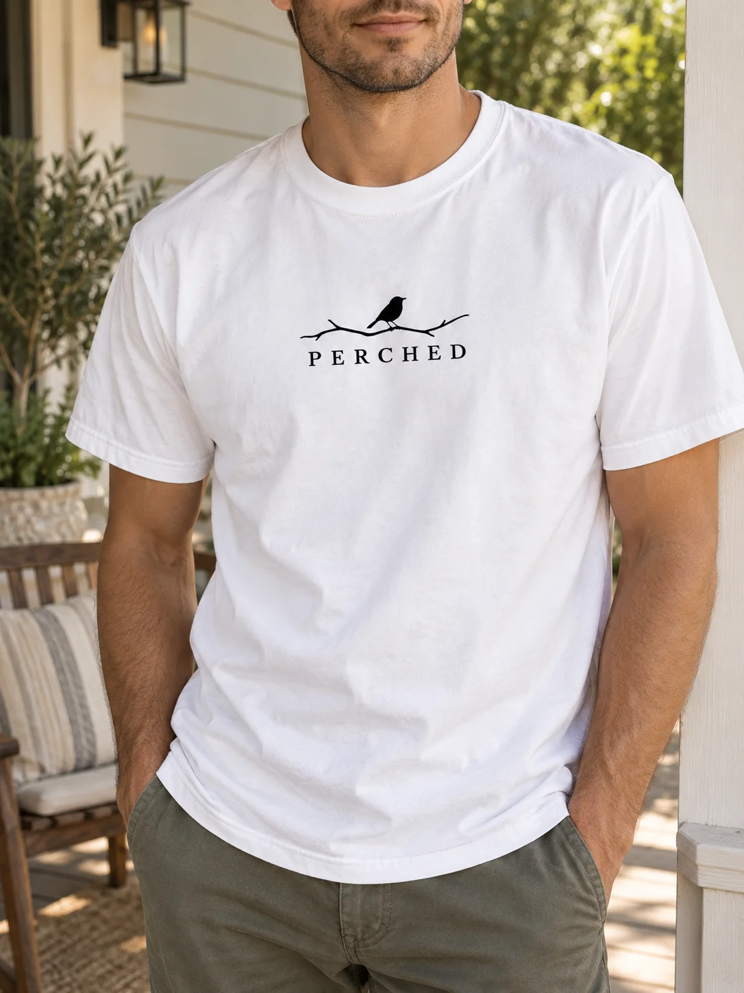 PERCHED | Minimalist Bird Tee product image (3)