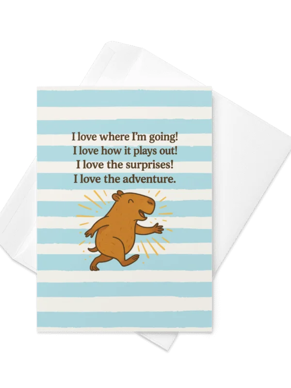 I Love Where I'm Going Cappy - Card product image (1)